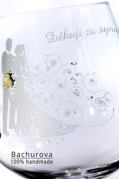 Svatební skleničky_poděkování rodičům