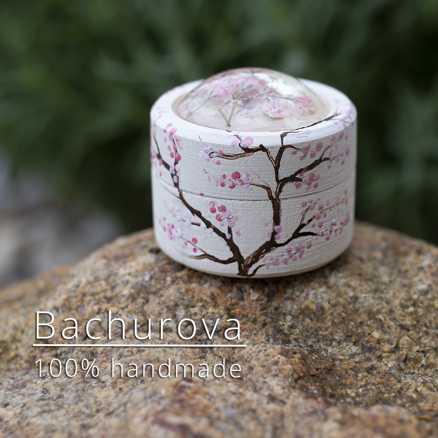 Krabička na snubní prsteny-malovaná