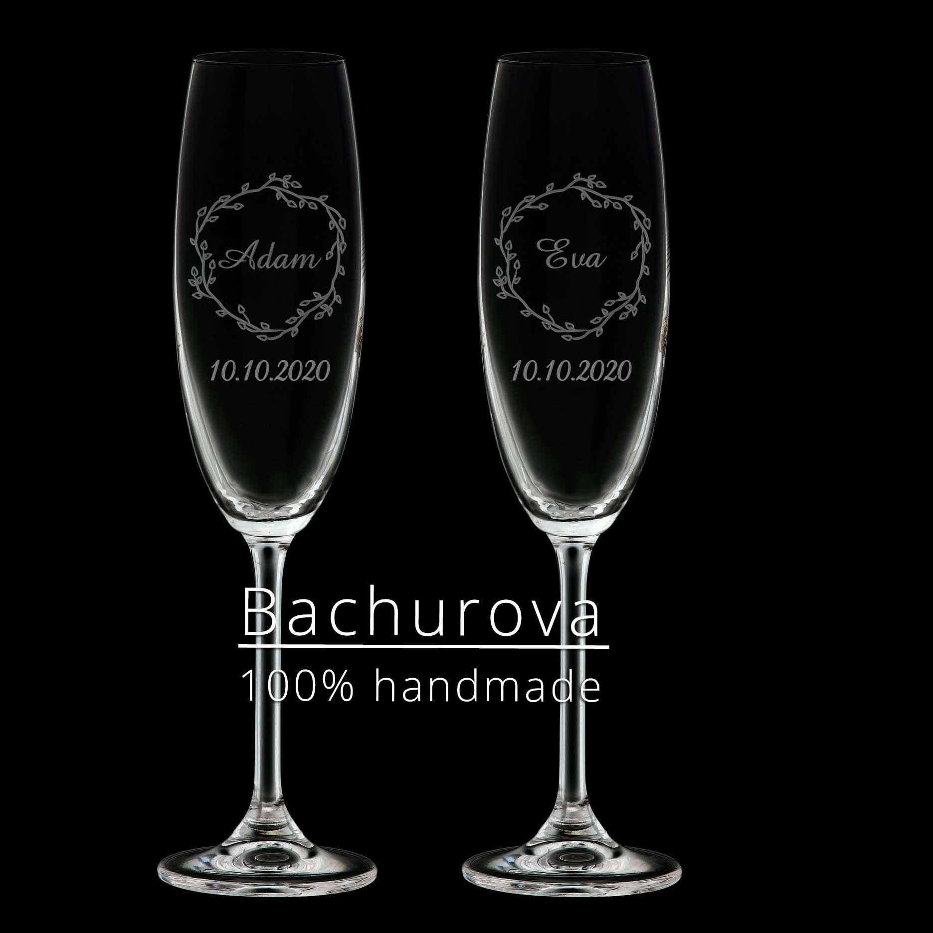 Svatební skleničky_věneček