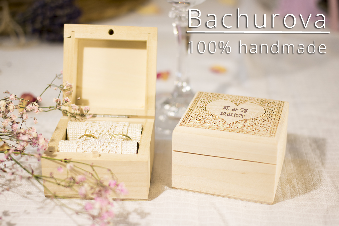Krabička na snubní prsteny_gravírovaná