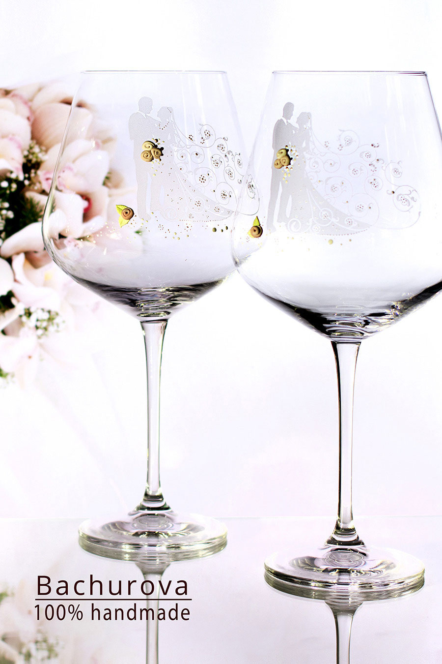 Svatební skleničky_poděkování rodičům