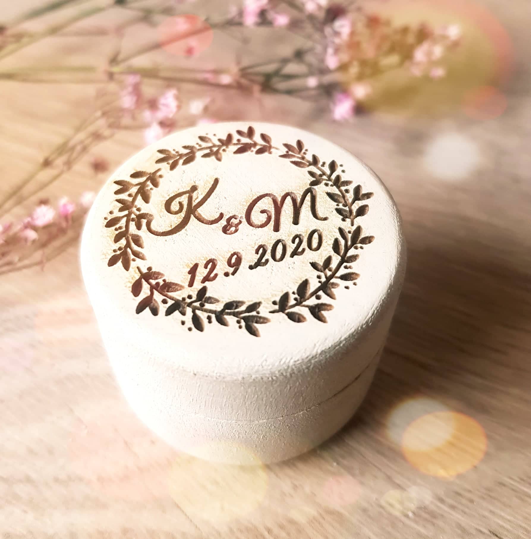 Krabička na snubní prsteny_kulatá